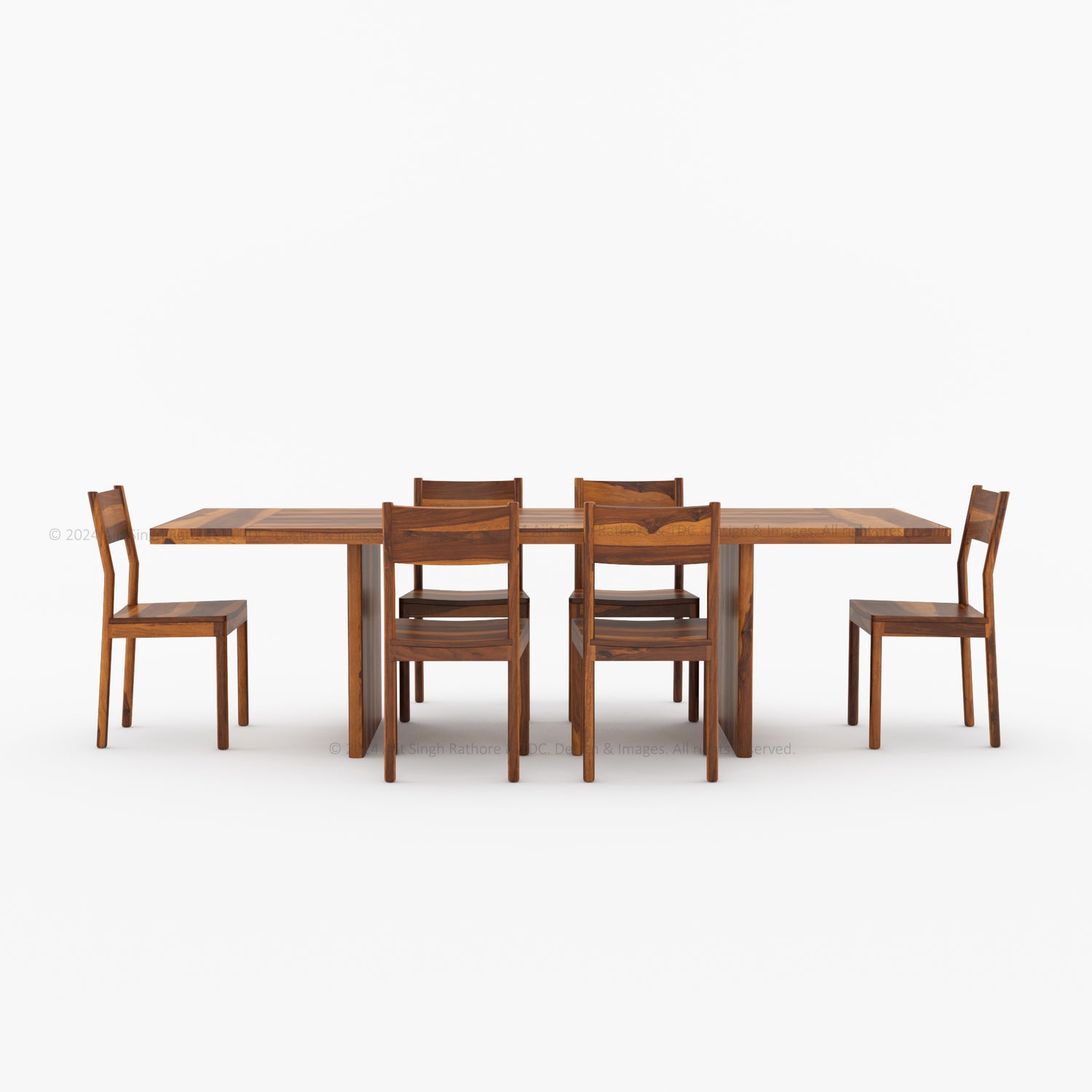 Charlotte Rustic Solid Wood Dining Table