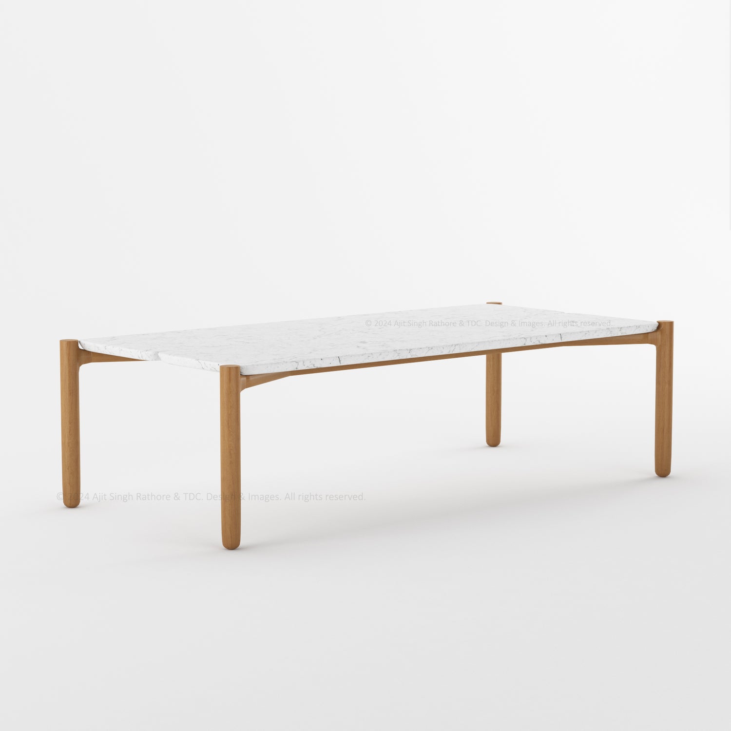 Farmington Teak Wood Modern Dining Table