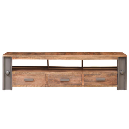 Camden Industrial Solid Wood TV Stand &amp; Media Console