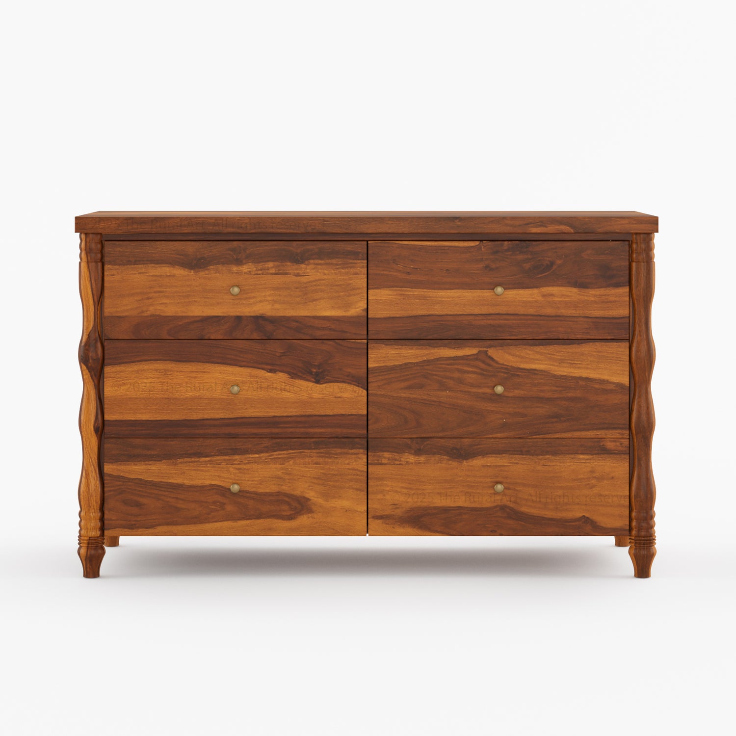 Jasper Handcrafted Solid Wood Bedroom Set with Turned Legs &amp; Sculpted Profiles