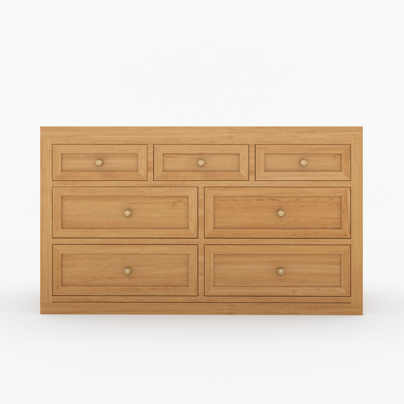 Seward Modern Heritage Solid Wood Bedroom Set with Upholstered Bed
