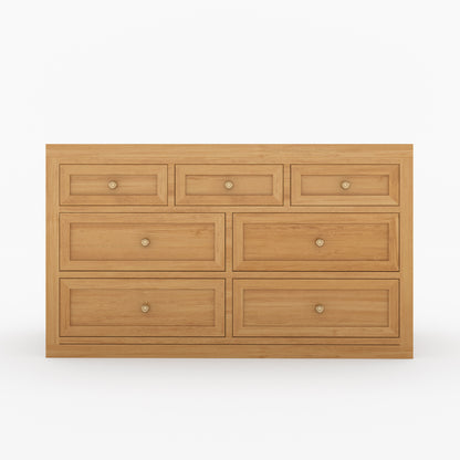 Seward Modern Heritage Solid Wood Bedroom Set with Upholstered Bed