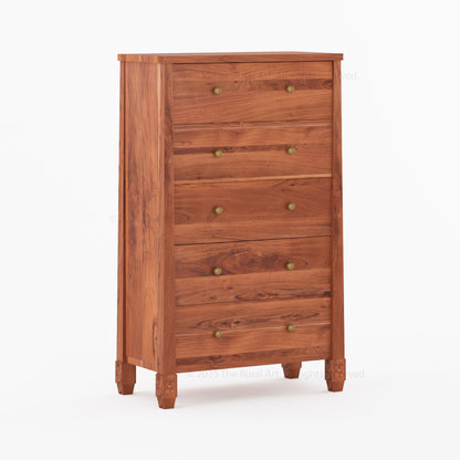 Dothan Solid Wood Dresser with Carved Floral Legs