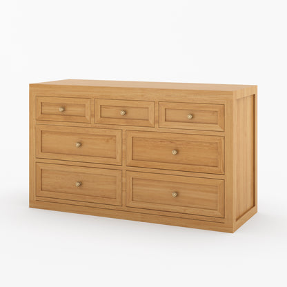 Seward Modern Heritage Solid Wood Bedroom Set with Upholstered Bed