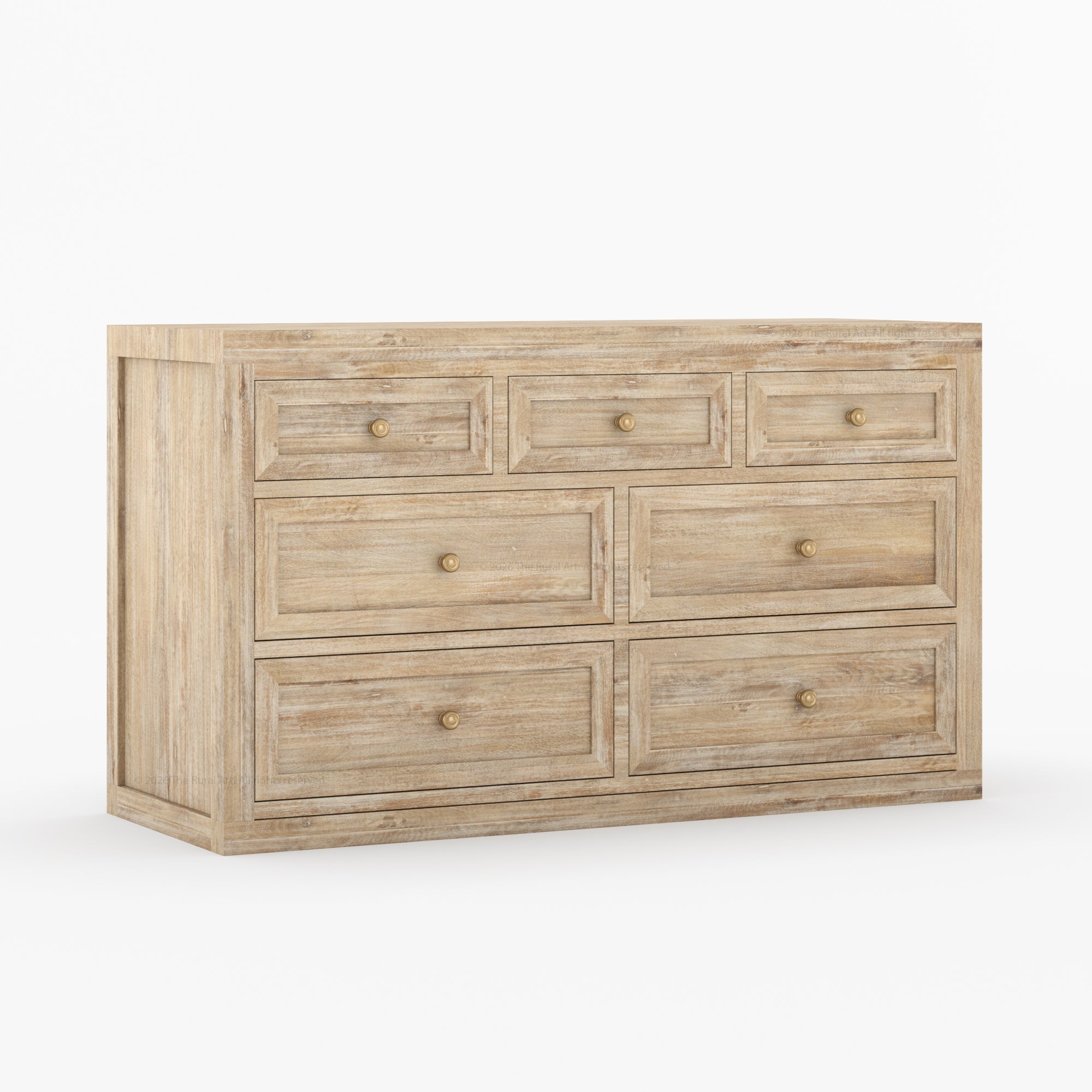 Seward Solid Wood Dresser with Panel Detailing