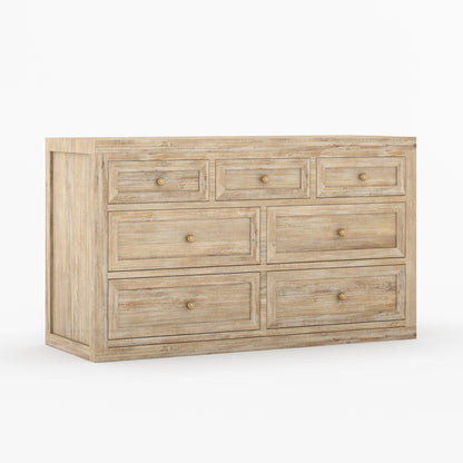Seward Solid Wood Dresser with Panel Detailing