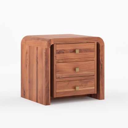 Stockton Solid Wood Nightstand With Three Drawers