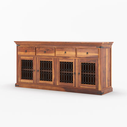 Naples Iron-Grid Solid Wood Buffet Sideboard