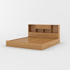 Elizabeth Teak Wood Platform Bookcase Bed