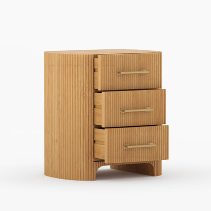 Bartow Modern Solid Wood Bedroom Set with Fluted Detailing