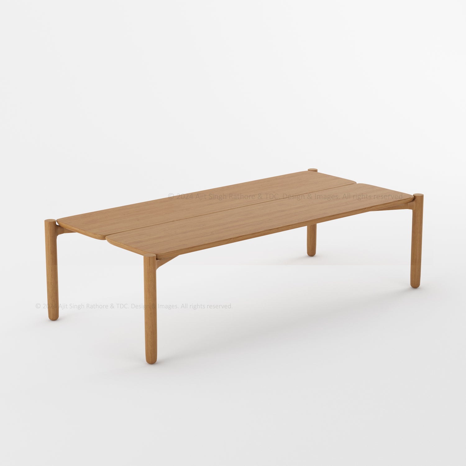 Farmington Teak Wood Modern Dining Table