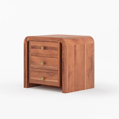 Stockton Solid Wood Nightstand With Three Drawers