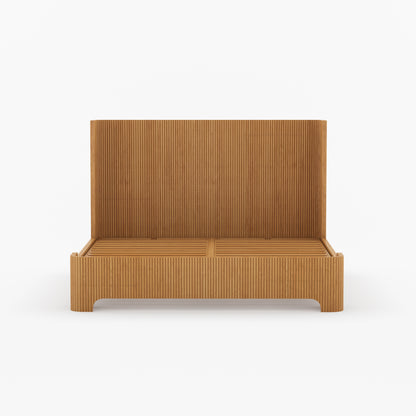 Bartow Modern Solid Wood Bedroom Set with Fluted Detailing