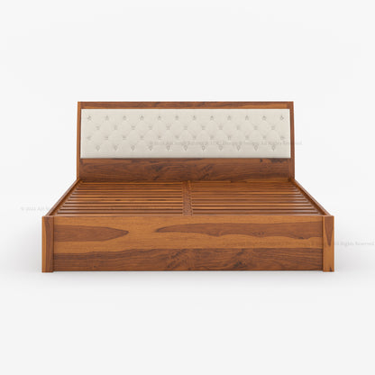 Roselle Storage Bed with Upholstery Headboard