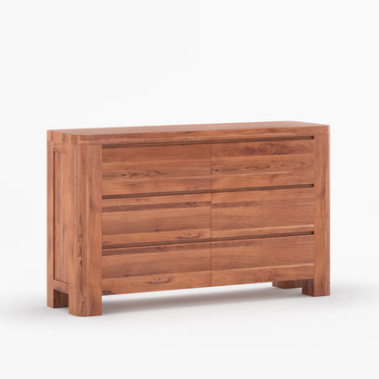 Levittown Solid Wood 6-Drawer Dresser Storage Chest