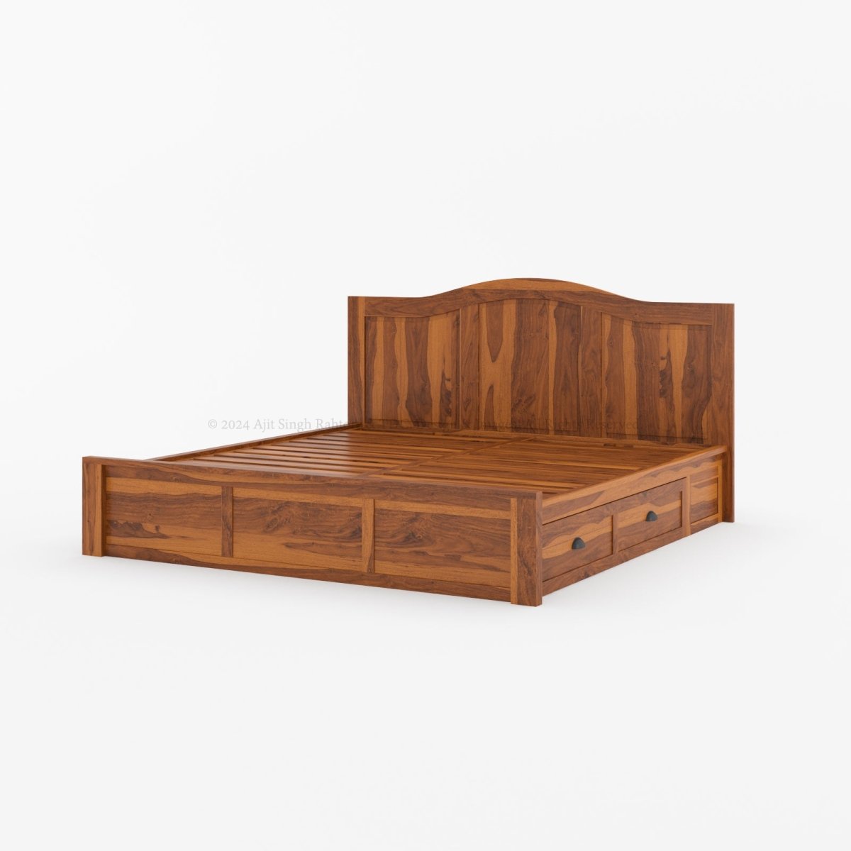 Glendale Grandeur Solid Wood Storage Bed with Headboard