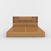 Elizabeth Teak Wood Platform Bookcase Bed