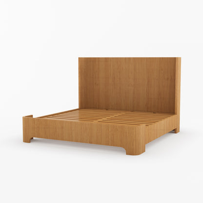 Bartow Modern Solid Wood Bedroom Set with Fluted Detailing