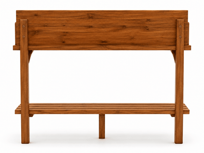 Homer 3-Piece Solid Teak Wood Outdoor Bar Table and Stool Set