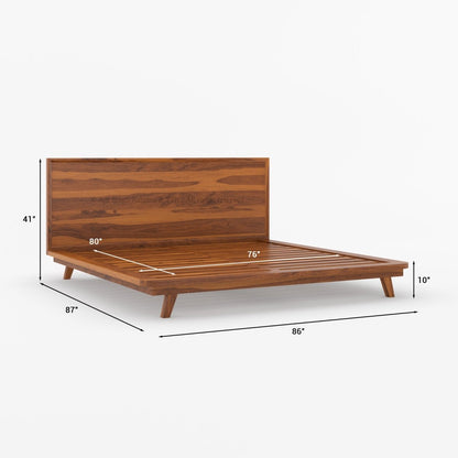 Berkeley Solid Wood Platform Bed with Headboard