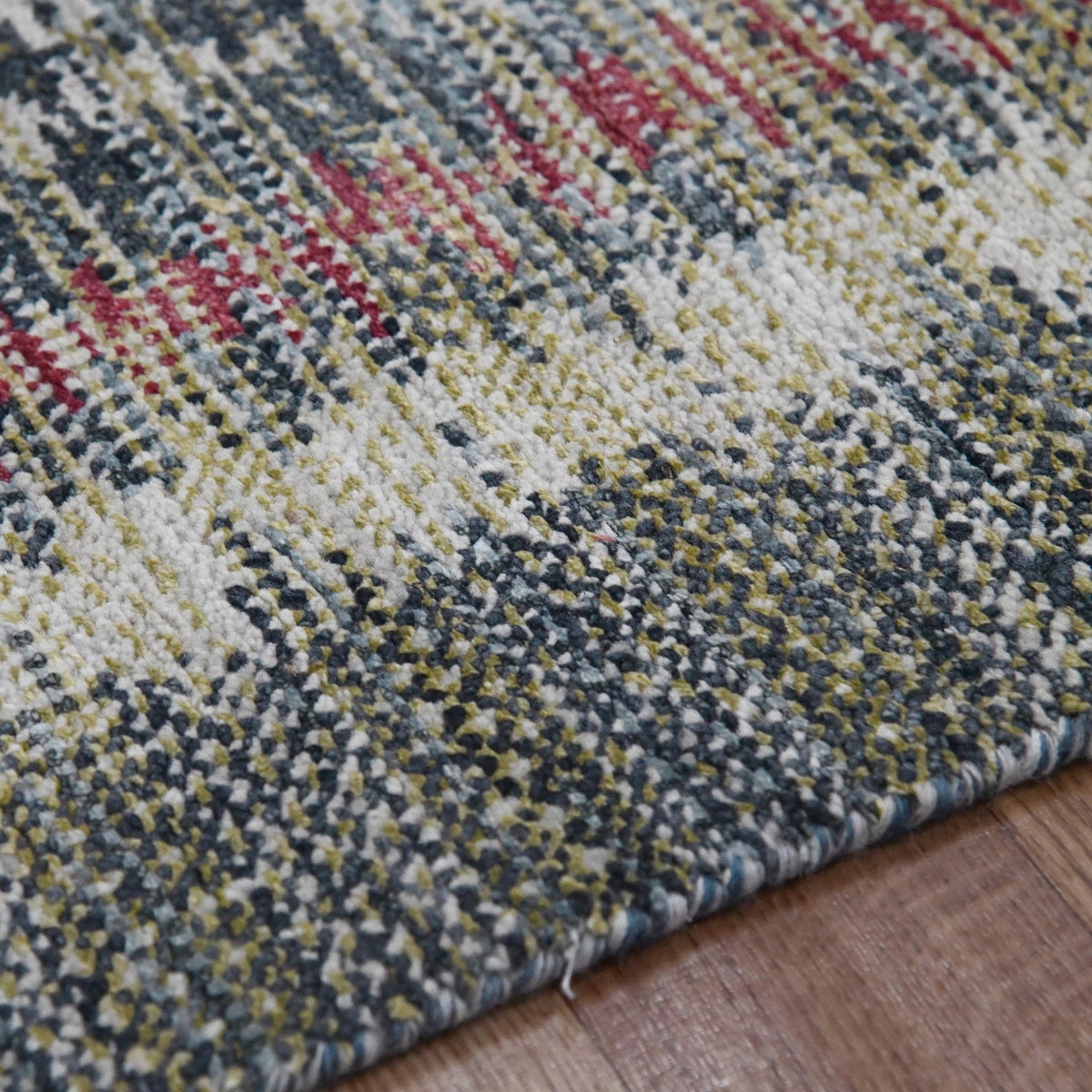 Barcelona Abstract Painterly Stripe Hand-Knotted Wool &amp; Silk Rug