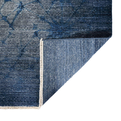 Vienna Blue Sapphire Hand-Knotted Wool &amp; Silk Rug