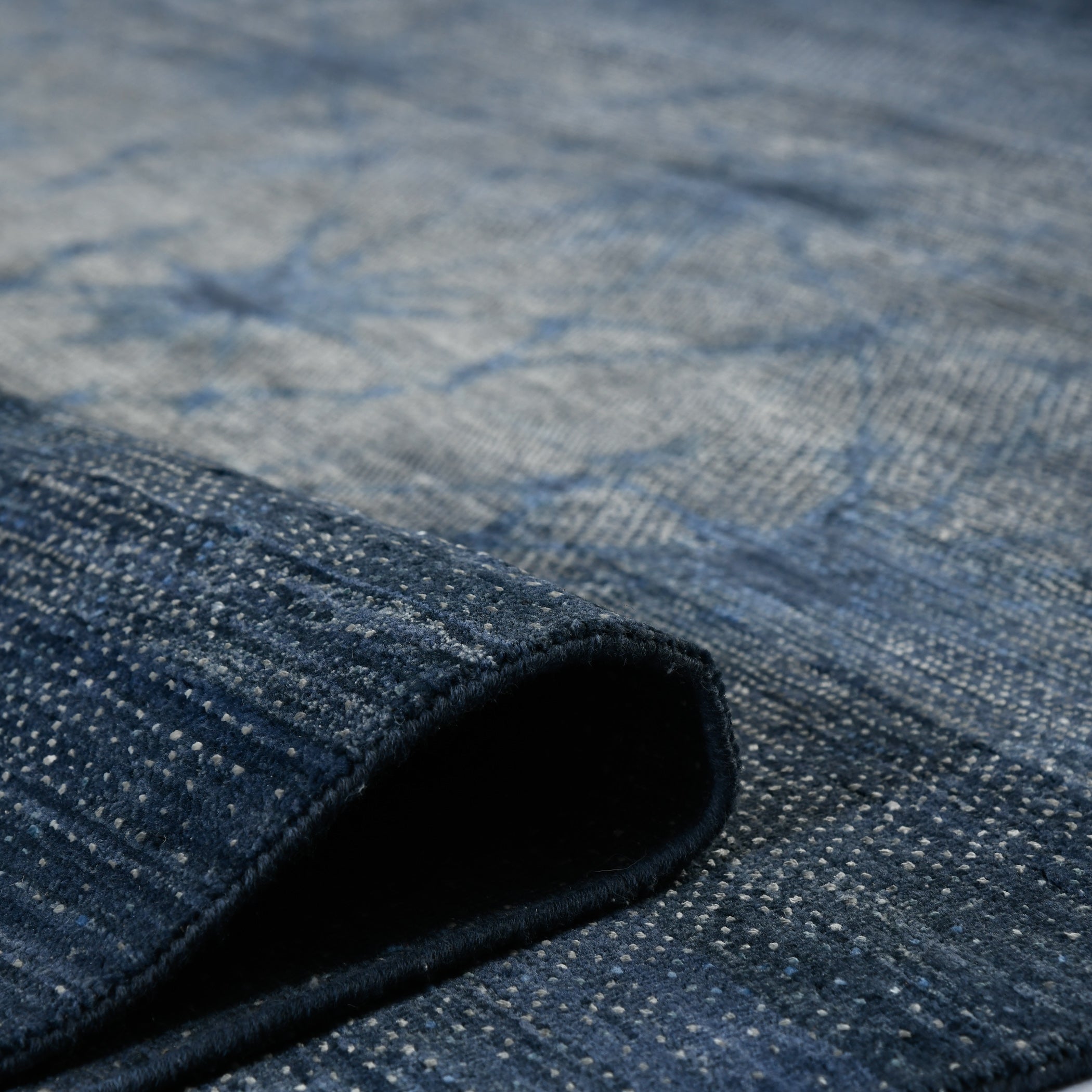 Vienna Blue Sapphire Hand-Knotted Wool &amp; Silk Rug