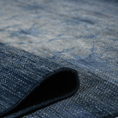 Vienna Blue Sapphire Hand-Knotted Wool &amp; Silk Rug