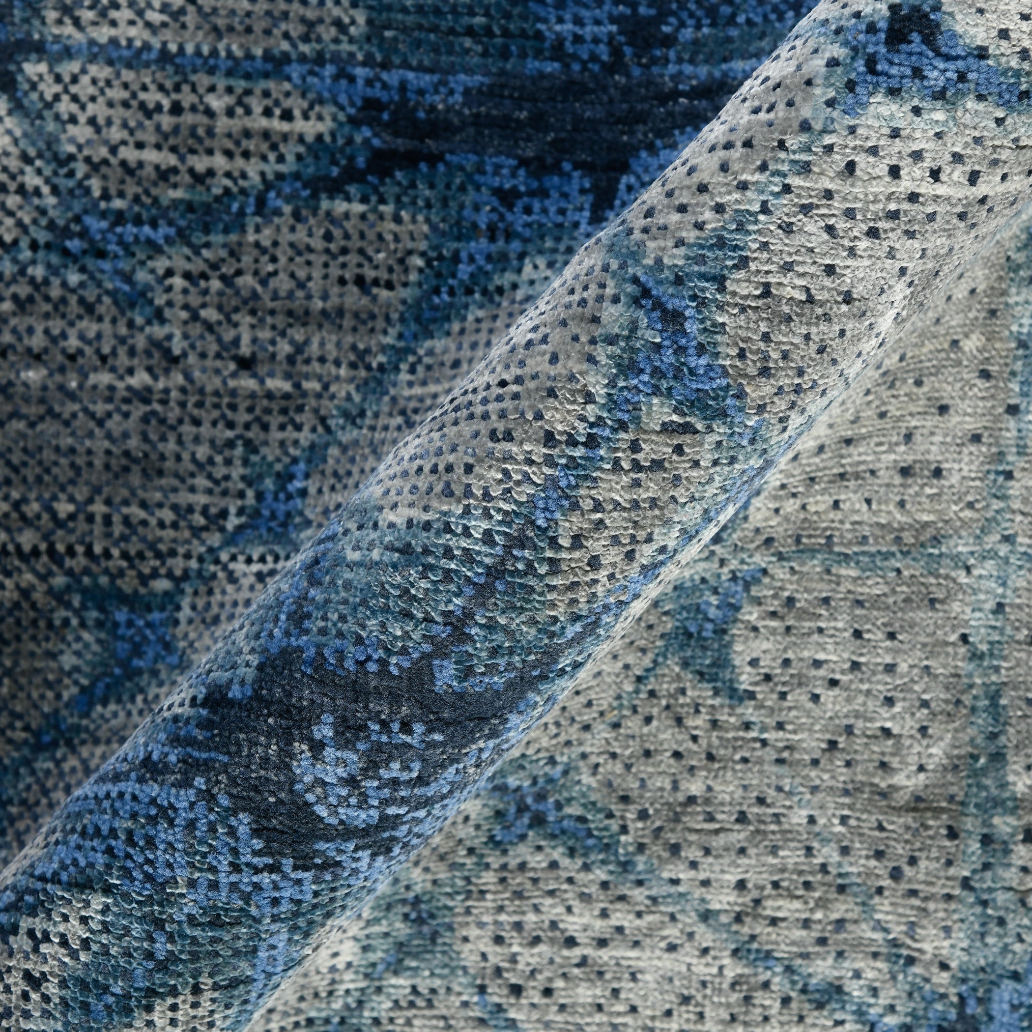 Vienna Blue Sapphire Hand-Knotted Wool &amp; Silk Rug