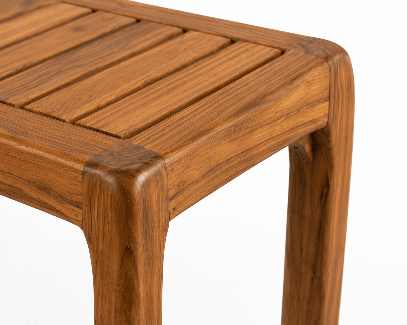 Dallas Slatted Solid Teak Wood Bar Table