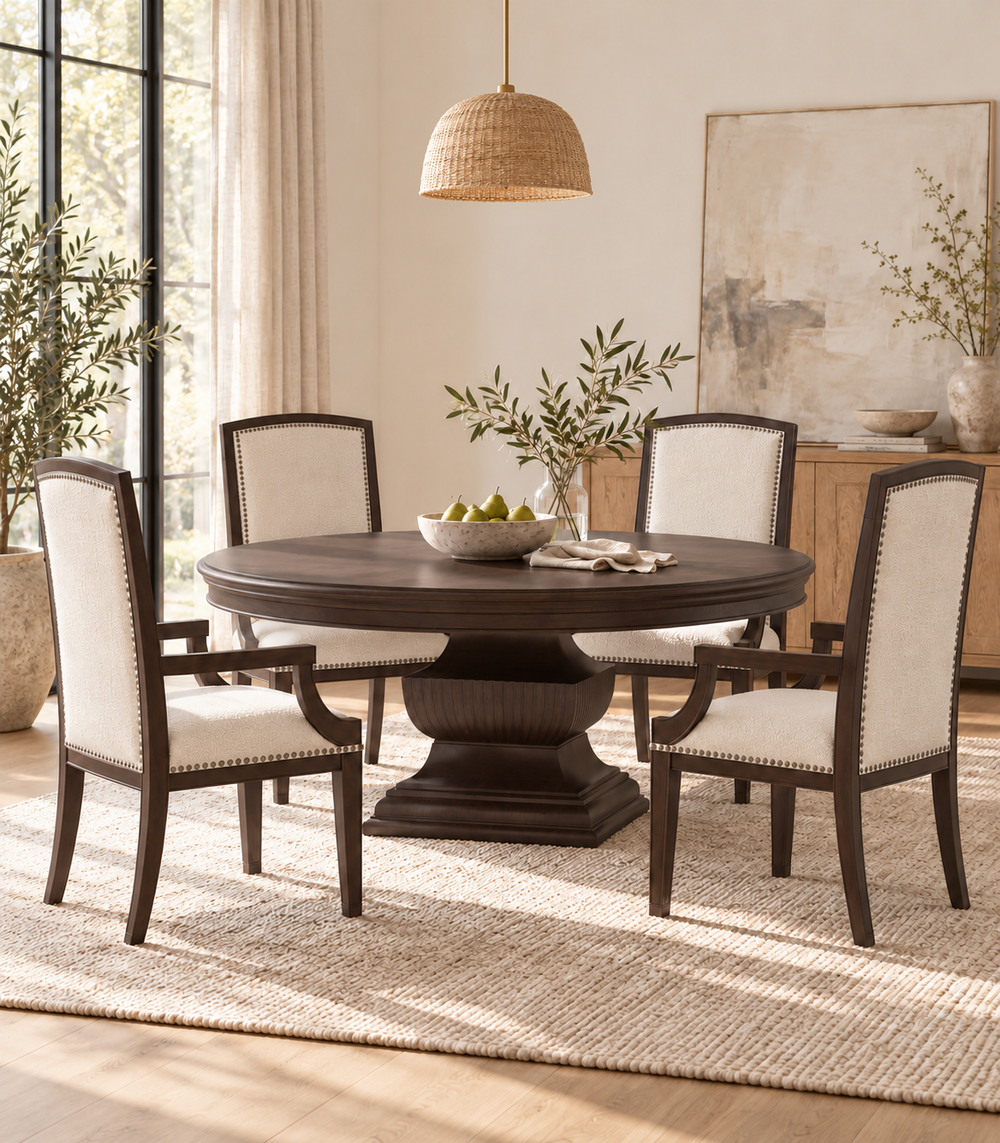 Solid Wood Dining Table & Chair Set