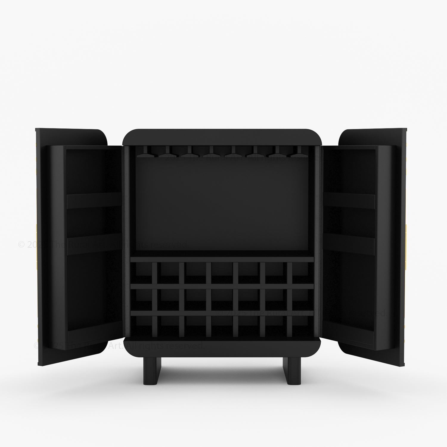 Claremont Dual-Tone Solid Wood Wine Bar Cabinet