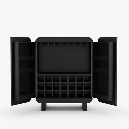 Claremont Dual-Tone Solid Wood Wine Bar Cabinet