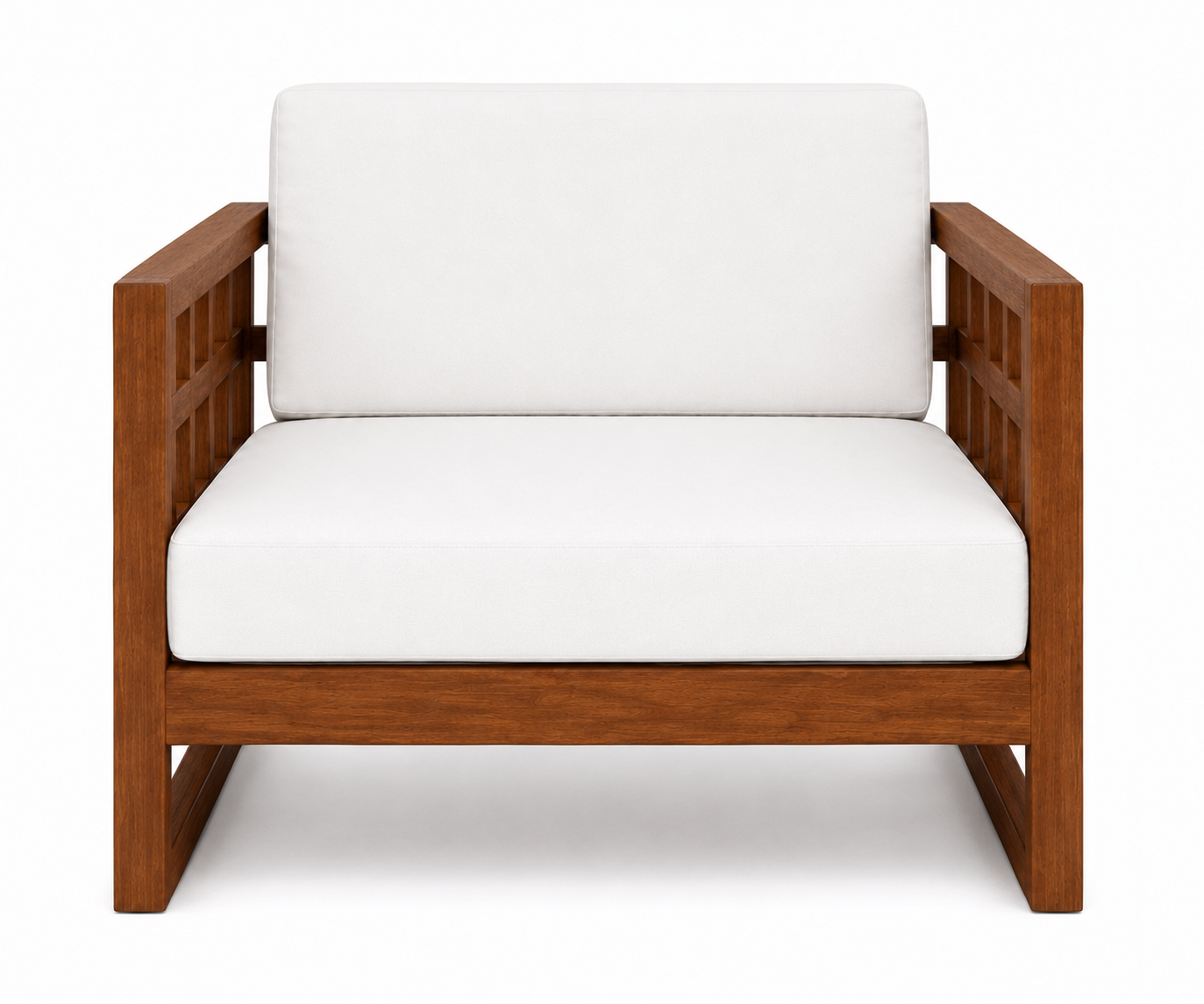 Morocco Solid Wood Outdoor Lounge Chair – 1 Seater Sofa