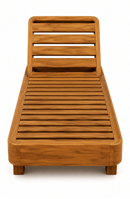 Concord Solid Teak Wood Adjustable Outdoor Sun Lounger