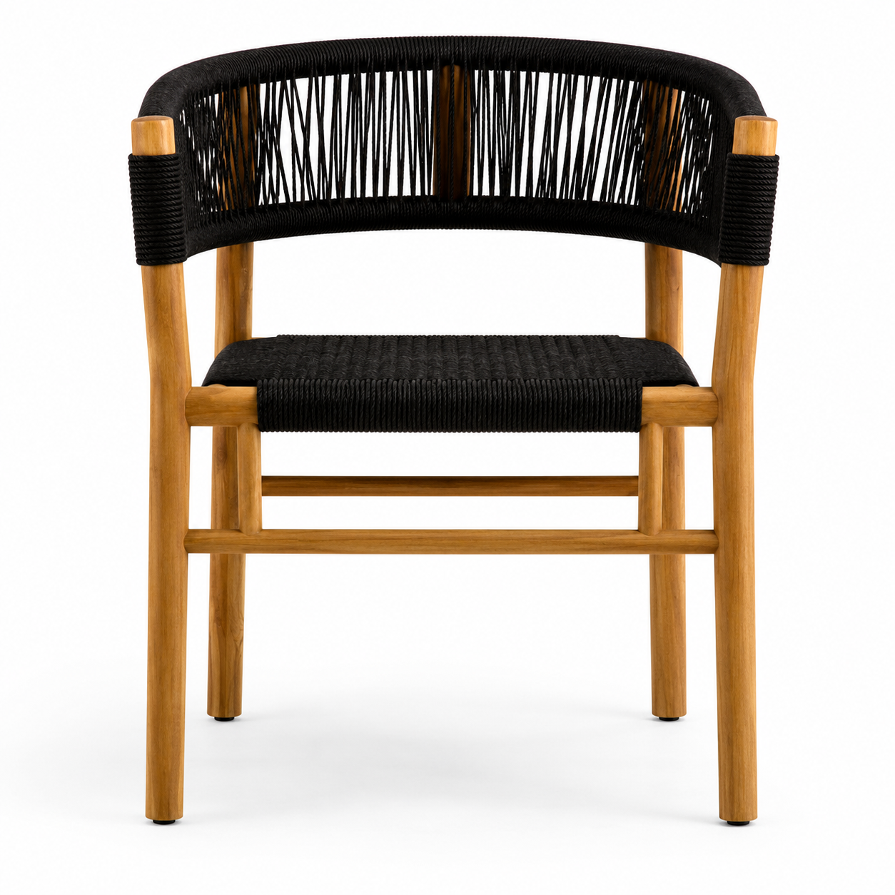 Valdez Solid Teak Wood Rope Dining Chair