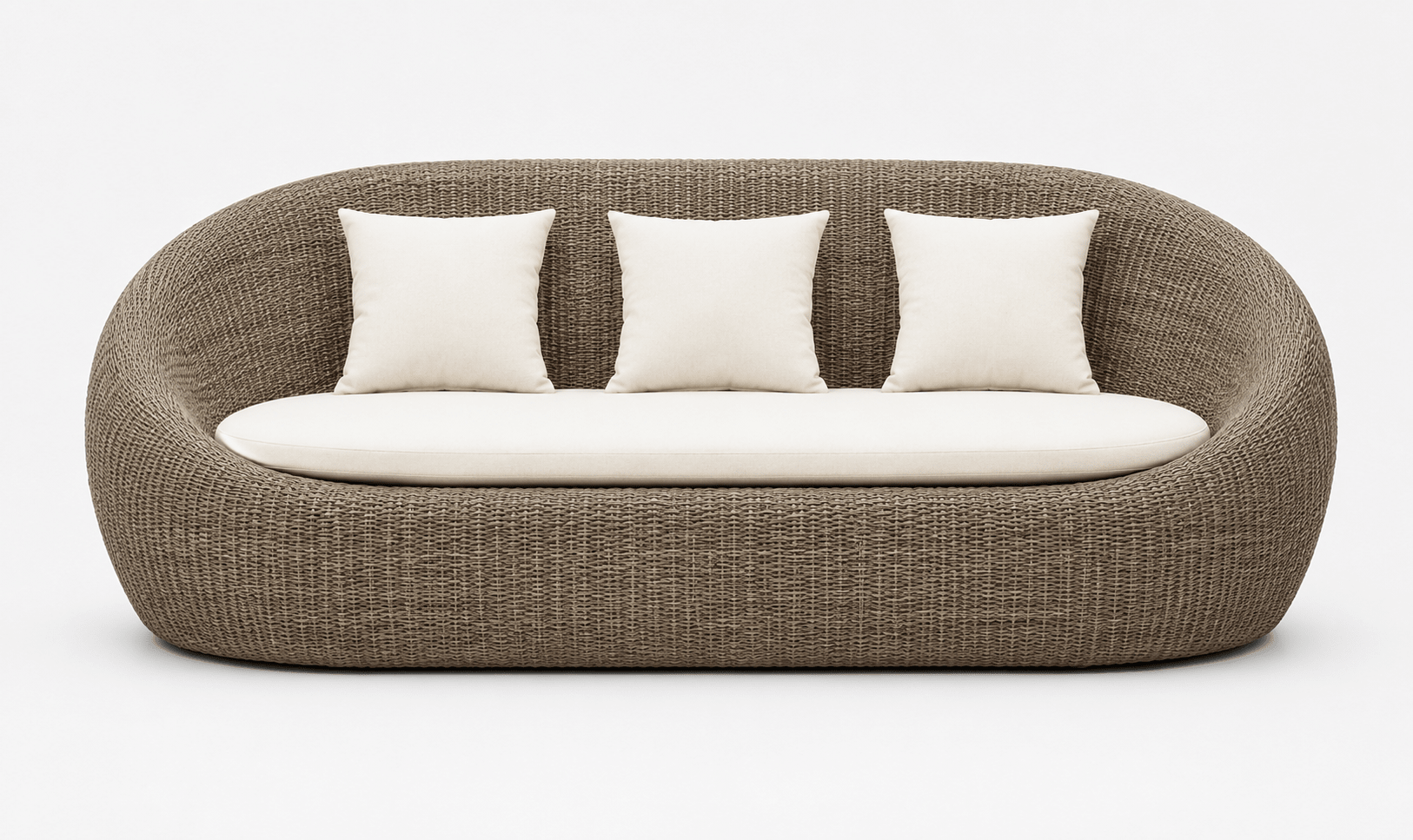 Camden 3-Seater Woven Outdoor Sofa with Cushions