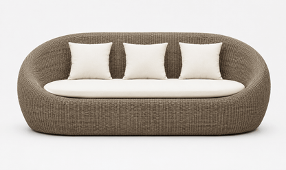 Camden 3-Seater Woven Outdoor Sofa with Cushions