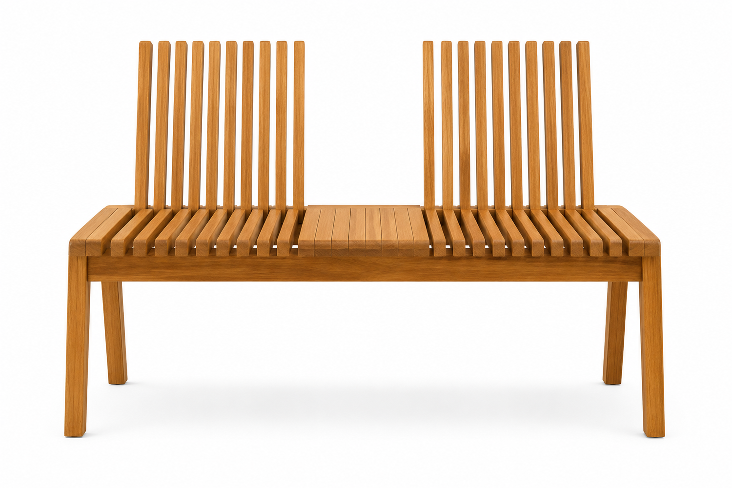 Mobile Solid Teak Wood Convertible Backrest Bench