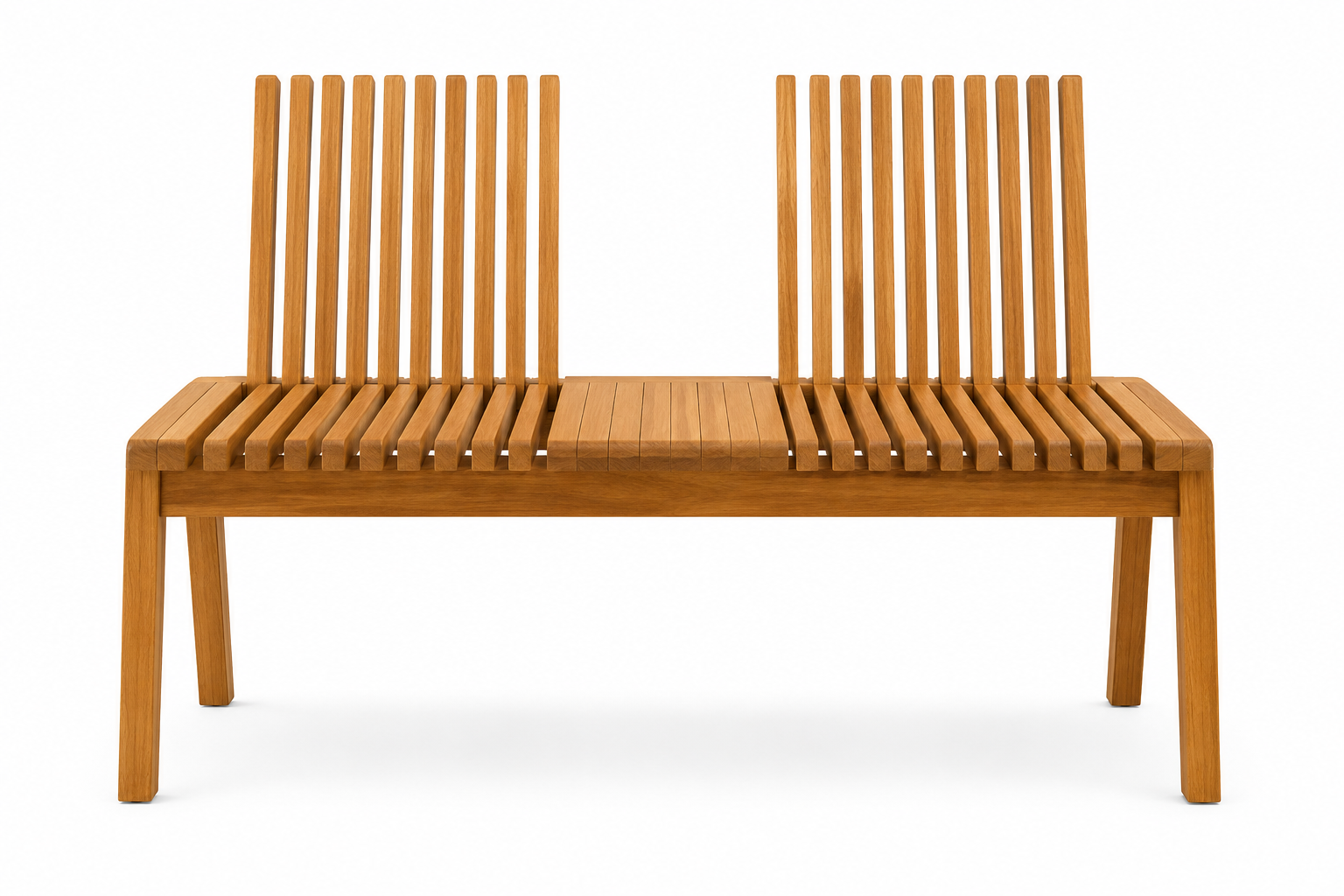 Mobile Solid Teak Wood Convertible Backrest Bench