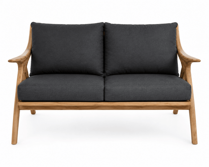 Calexico Solid Teak Wood Lounge Chair with Cushions | 1 Seater &amp; 2 Seater Options