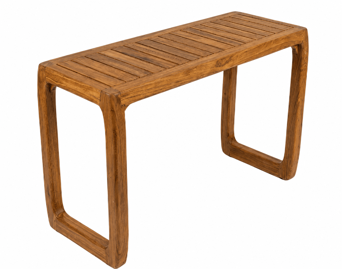Dallas Slatted Solid Teak Wood Bar Table