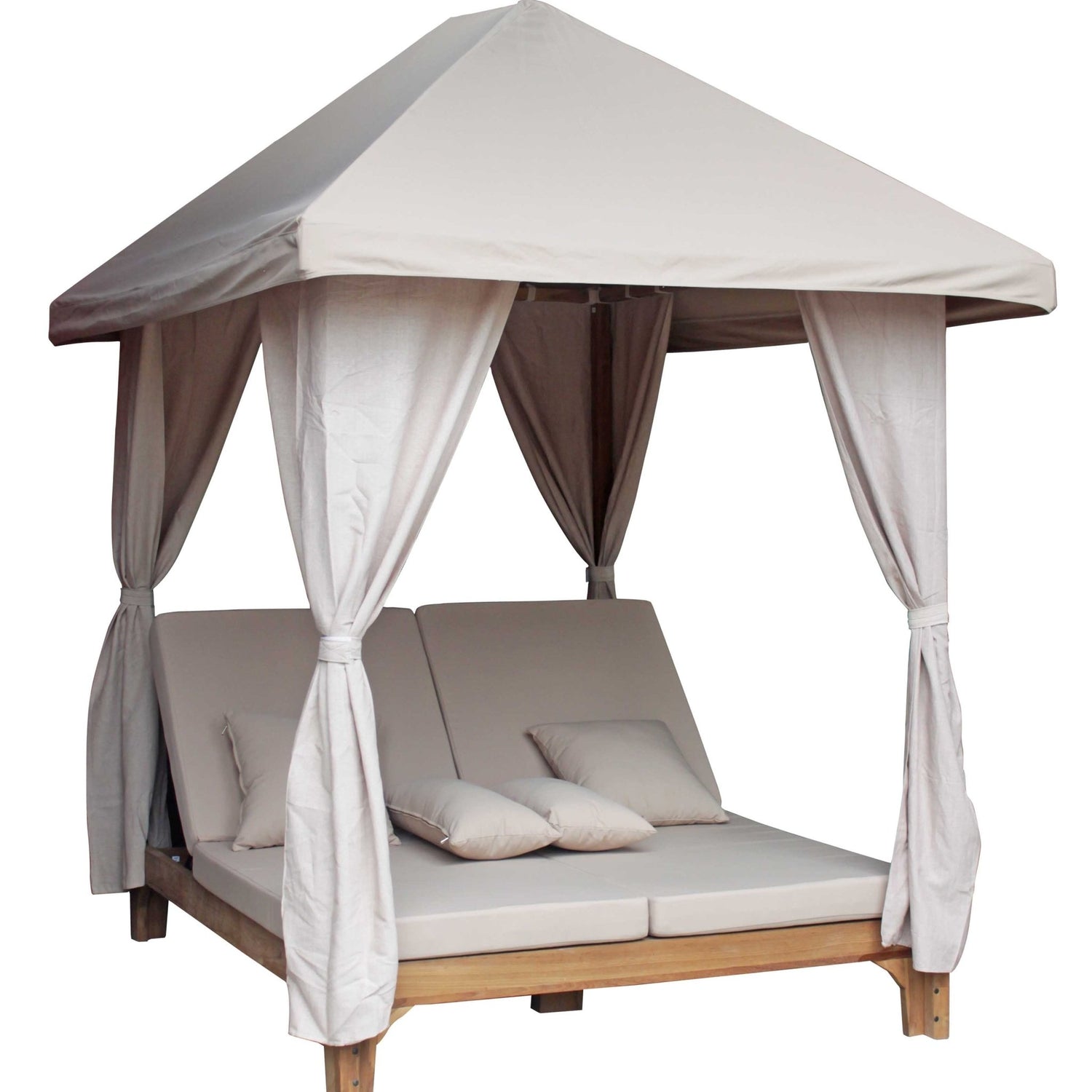 Santorini Outdoor Canopy Daybed with Adjustable Loungers