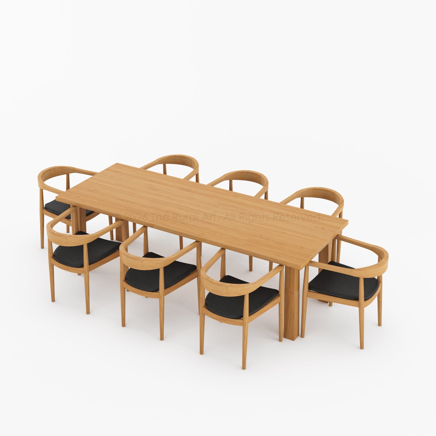 Lexington Modern Solid Wood Dining Table and Chair Set