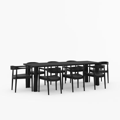 Lexington Modern Solid Wood Dining Table and Chair Set