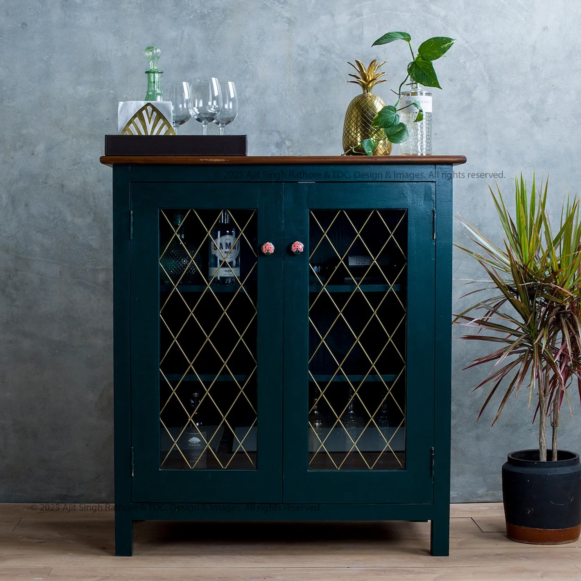 Bedford Artisan Solid Wood Wine Cabinet