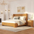 Bartow Fluted Shelter Platform Bed Made of 100% Solid Wood Modern Style Wooden Bed