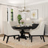 Phoenix Solid Wood Pedestal Dining Table & Upholstered Armchair Set
