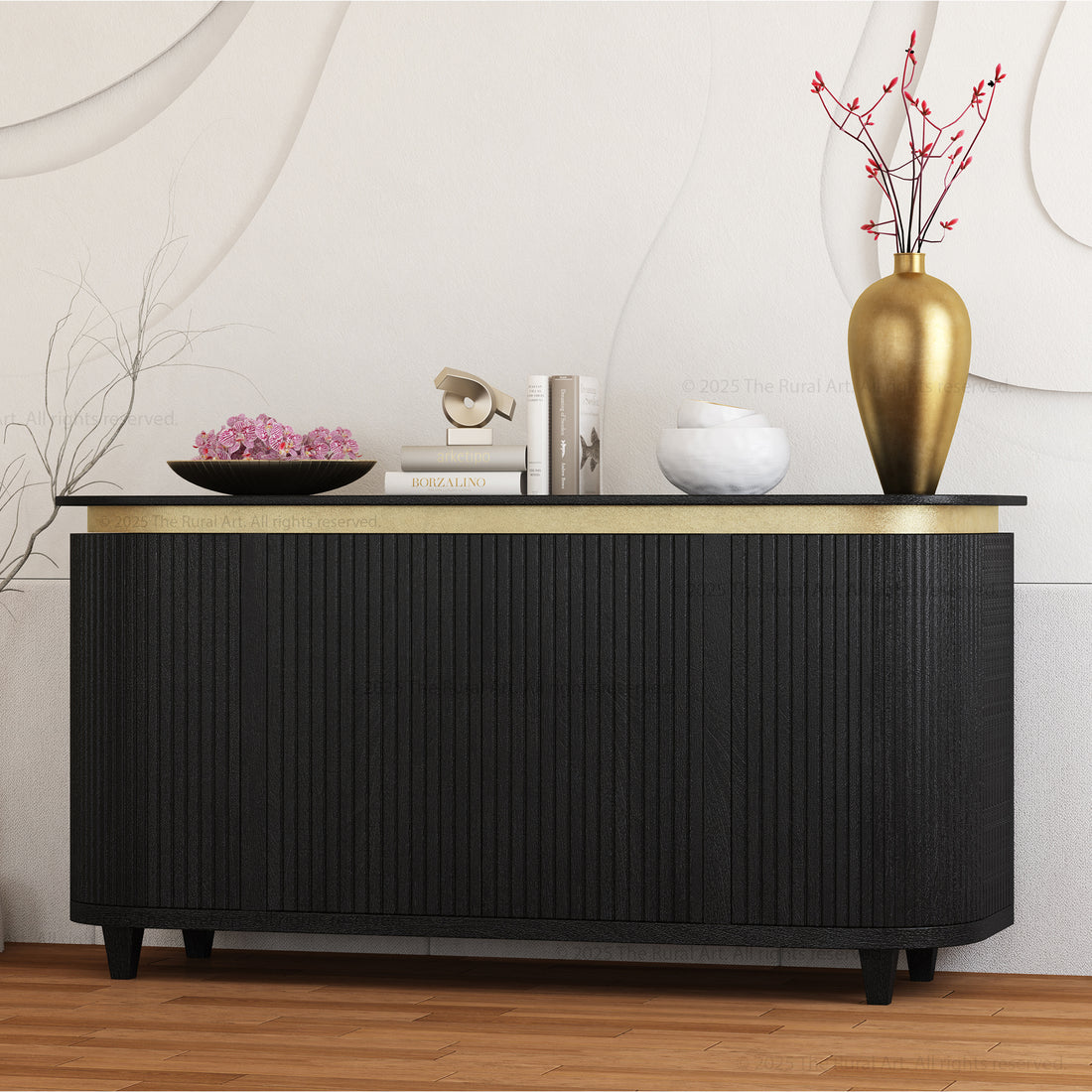 Rome Modern Solid Wood Sideboard Buffet