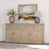 Crossett Solid Wood Sideboard Buffet with storage cabinet and 4 drawers in Weathered Drift Finish